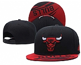 Bulls Team Logo Black Adjustable Hat GS,baseball caps,new era cap wholesale,wholesale hats